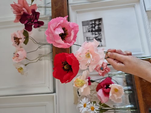 Crepe papirs blomster - begynder workshop
